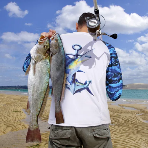 Miniatura 68 de Palmyth - Camiseta de pesca para hombre, con manga larga, protección solar ultravioleta FPU 50+, con bolsillo