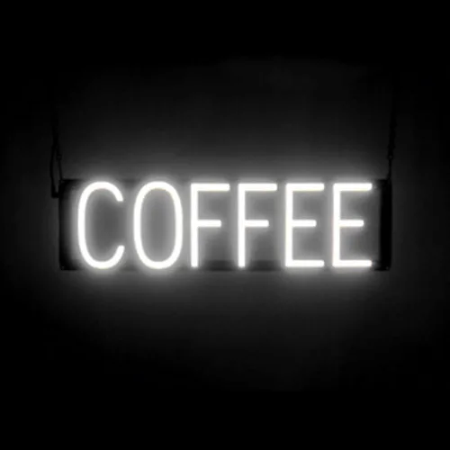 Miniatura 64 de SpellBrite Letrero de té Aspecto de letrero de té neón, luz LED azul, 13.1 x 6.3 pulgadas