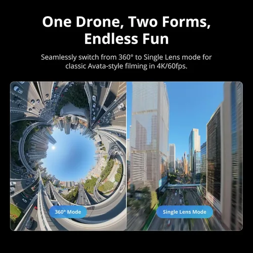 Miniatura 8 de DJI Avata 360 (RC 2), dron de 360 ° con imágenes de 1 pulgada 8K 360° para FPV y filmación aérea, dron con cámara de 360° con protector de hélice.