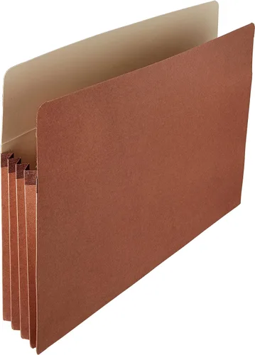 Amazon Basics Organizador de carpetas de archivos expansible con bolsillos, tamaño carta, expansión de 3.5 pulgadas, paquete de 25, 9.5 x 11.75