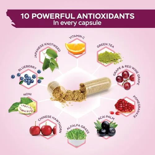 Miniatura 5 de Purely Holistic Resveratrol 1450 mg, 90 porciones, suplemento antioxidante trans-resveratrol con vitamina C y complejo de polifenoles, 180 cápsulas