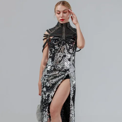 Miniatura 4 de CCbodily - Brasier de cadena con perlas joyería de moda