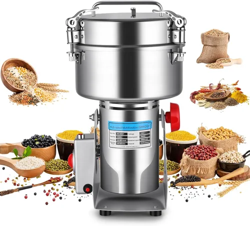 Miniatura 9 de Molinillo eléctrico de grano de 3000 W, molinillo de harina de acero inoxidable de 28.22 oz para uso doméstico, pulverizador comercial de alta
