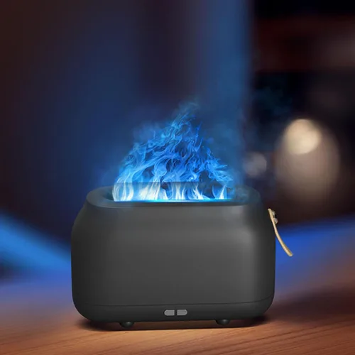 Miniatura 4 de Topyond Difusor de llama difusor de aceite esencial humidificador de aromaterapia, humidificador de chimenea alimentado por USB para yoga en casa