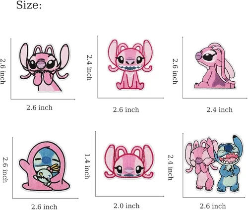 Miniatura 3 de 16 parches bordados con apliques, parches para coser para planchar, parches de reparación de tela, lindos parches de anime de dibujos animados