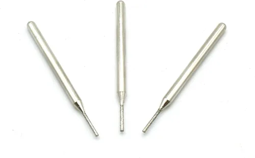 Miniatura 3 de TEMO Juego de 30 brocas de vidrio con revestimiento de diamante grueso de 0.039 in (1/32 pulgadas), grano 80 con vástago de 1/8 pulgadas