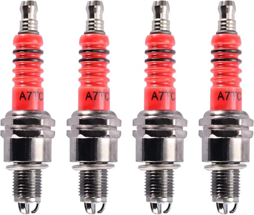 GOOFIT Reemplazo de bujías A7TC de 3 electrodos para 50cc 70cc 90cc 110cc 125cc 150cc Scooter Dirt Pocket Bike ATV Moped Quad Go Kart