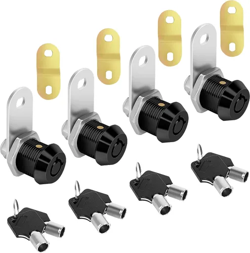 Miniatura 8 de Cerraduras de Leva RV para Puerta de Almacenamiento de 1 Pulgada, Compartimento de RV, 4 Piezas con Llave Igual, Juego de Repuesto para Remolque