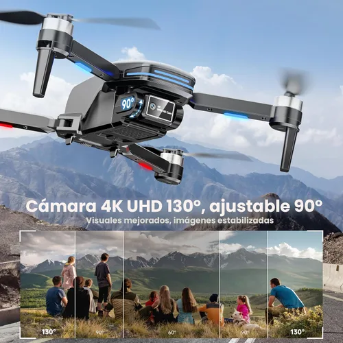 Miniatura 5 de Dron con cámara 4K para niños y adultos, motor sin escobillas, mini drones plegables a control remoto con protectores de hélice para principiantes