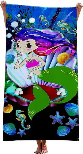 Miniatura 12 de Toalla de playa de microfibra mariposa – Toalla de viaje de secado rápido sin arena para adultos, adolescentes y niños (30 x 60 pulgadas)