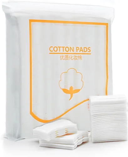 Miniatura 9 de 200 almohadillas rectangulares de algodón orgánico puro para maquillaje facial sin pelusas, almohadillas de limpieza facial cuadradas, toallitas