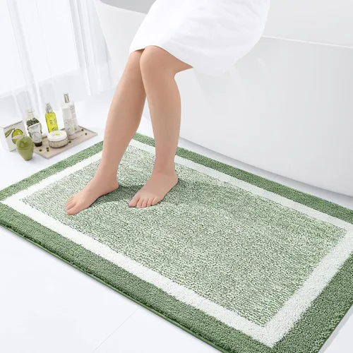 Miniatura 39 de OLANLY Alfombras de baño 24x16, tapete de baño de microfibra extra suave y absorbente, antideslizante, lavable a máquina, alfombra de baño esponjosa