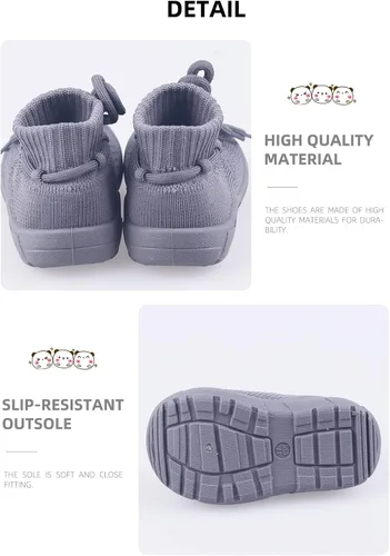 Miniatura 4 de DEBAIJIA Zapatos para niños pequeños de 1 a 5 años, entrenadores para primeros pasos para bebés, niños y niñas, suaves y lindos, Wzx01-Amarillo