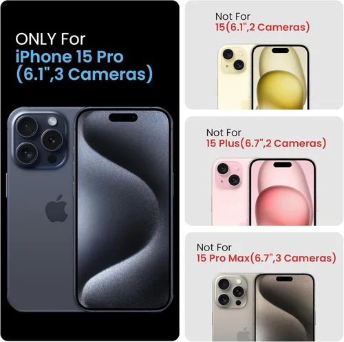 Miniatura 6 de FireNova Funda diseñada para iPhone 15 Pro, funda de silicona mejorada [protección de cámara], forro interior de microfibra antiarañazos, 6.1 Piedra