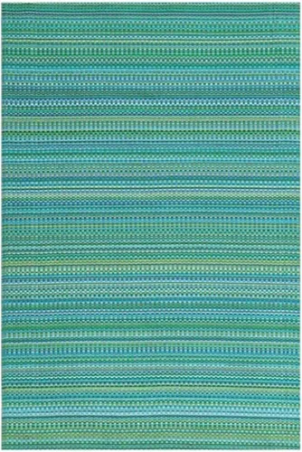 Miniatura 30 de Mad Mats® Alfombra geométrica para exteriores, tapete de plástico reversible (4 x 6 pies, tejido de cesta, piedra blanca)