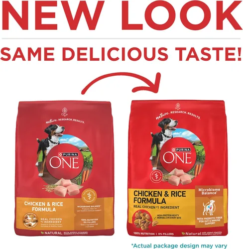 Miniatura 2 de Purina ONE Comida seca para perros con fórmula de pollo y arroz, bolsa de 16.5 libras