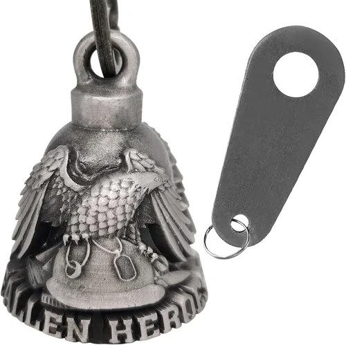 Miniatura 15 de Dream Apparel Campana de motocicleta Guardian Angel Drive Away Gremlin, campana de motociclista para hombres y mujeres, regalo de buena suerte Águila