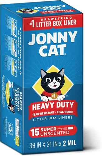 Miniatura 9 de Jonny Cat Heavy Duty Tear-Resistant Litter Box Liners, Large, 30in x 16in, 15ct