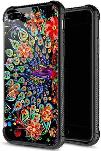 Miniatura 27 de ZHEGAILIAN Funda para iPhone 7/8 Plus, protección de grado militar, esquinas a prueba de golpes, funda antiarañazos para iPhone 7/8 Plus, girasol