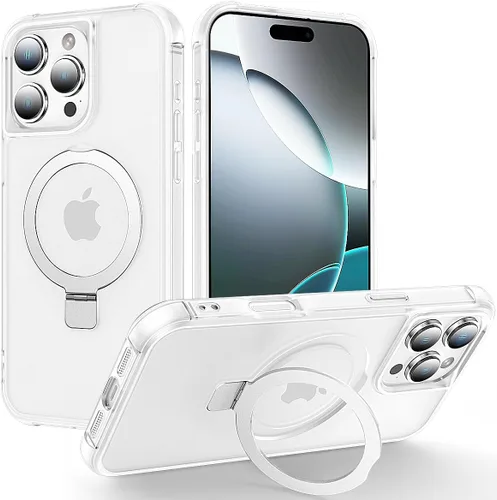 Miniatura 171 de CHAOFEnG Funda magnética compatible con iPhone 11 con soporte, prueba de caídas de grado militar, compatible con imán, anillo translúcido, parte