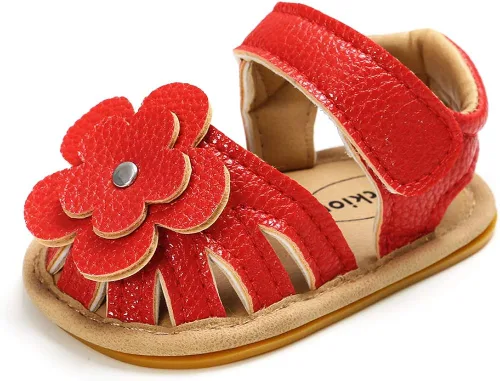 KIDSUN Baby Girls Boys Sandals Infant Summer Beach Shoes Anti Slip Rubber Sole Outdoor First Walking Crib Shoes
