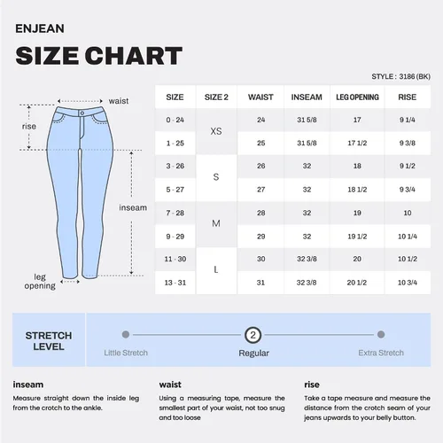 Miniatura 7 de Enjean Jeans clásicos y desgastados de tiro alto para mujer
