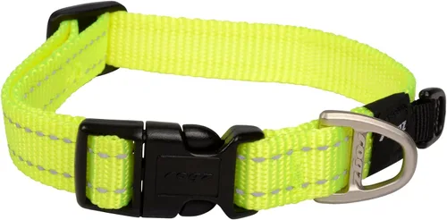 Miniatura 7 de Collar reflectante para perros medianos, ajustable de 12 a 17 pulgadas, color negro