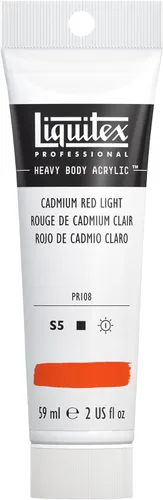 Miniatura 126 de Liquitex Pintura Acrílica Profesional de Cuerpo Pesado, Tubo de 2 oz (59ml), Rojo Fluorescente