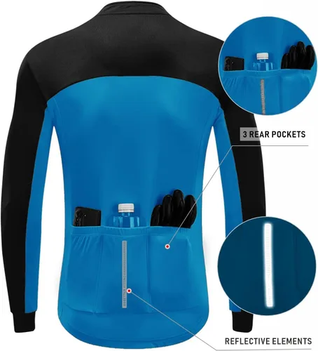 Miniatura 14 de Przewalski Chaqueta térmica de manga larga con 3 bolsillos traseros para hombre