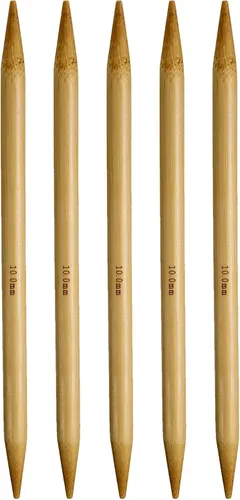 Miniatura 29 de Harfington - 5 piezas de agujas de tejer de bambú de doble punta, tamaño US 1 (2.25 mm), carbonizadas, 7.9 pulgadas (20 cm) rectas para tejer a