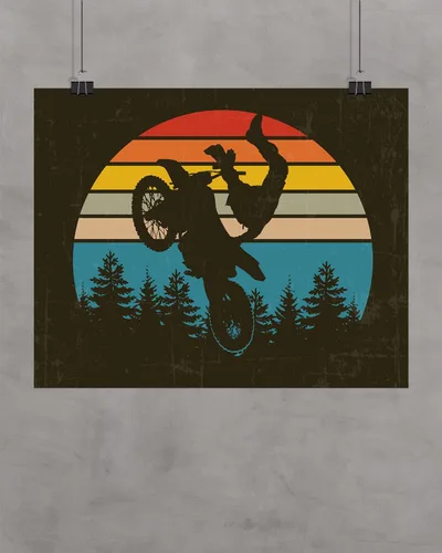 Miniatura 6 de Govivo Motocross Bedroom Decor - Wall Art for Teen Boys Bedroom - Motor Bike Home Decor - Moto cross Accessories - Kids Dirt Bike Room Decor - 30x24