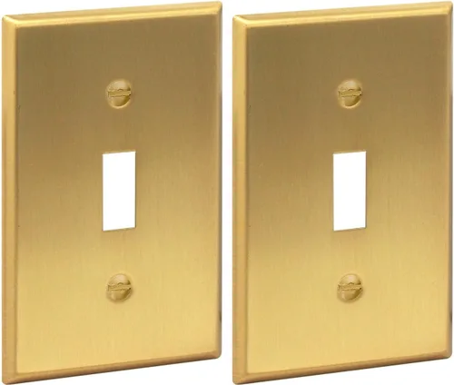 Miniatura 39 de Rio Salto BRASS - Cubierta de pared de metal dorado para toma de corriente o interruptor de luz, placa de pared resistente a la corrosión, cubierta