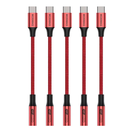 Miniatura 21 de MOSWAG Adaptador USB tipo C a conector de auriculares hembra de 0.138 in, USB C a Aux hembra de audio Dongle, cable compatible con iPhone 16 Pro 15