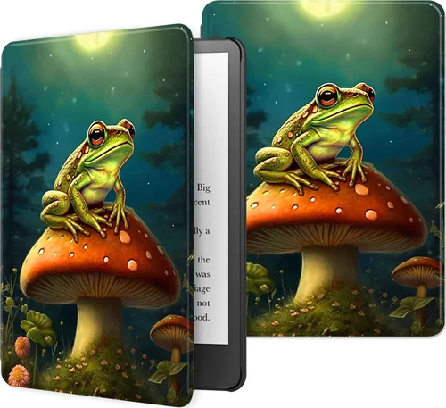 Miniatura 90 de Funda para Kindle básico de 6 pulgadas (11.ª generación), múltiples ángulos, piel sintética, delgada, con función de encendido y apagado automático