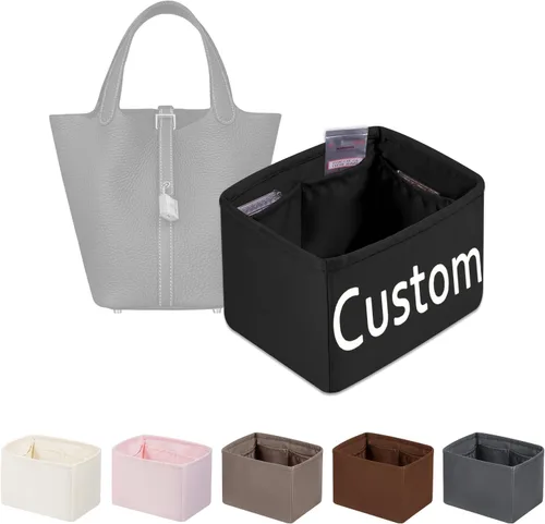 Miniatura 31 de Organizador de bolso para bolsa de lujo, tela de satén ligera y suave con bolsillos, ideal para viajes, compras y uso diario, opciones multicolor