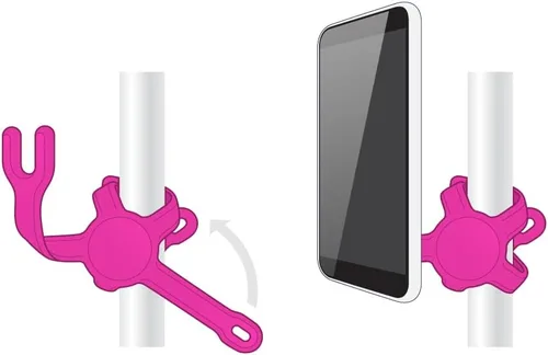 Miniatura 7 de PopSockets: Soporte y soporte flexible para teléfono, soporte de trípode para teléfono, soporte universal para dispositivo - rosa intenso Puesta