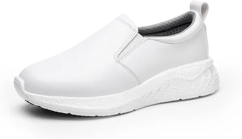 LMQLZHYC Zapatos de trabajo antideslizantes para mujer, zapatos antideslizantes para servicio de alimentos, zapatos de enfermería