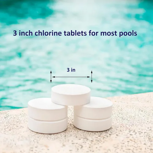 Miniatura 2 de PROFELIZ Tabletas de cloro para piscina de 3 pulgadas, desinfectante de spa de disolución lenta, elimina bacterias, algas, cloro estabilizado