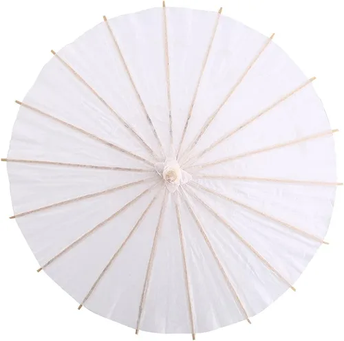Miniatura 9 de Paraguas de bambú hecho a mano de 23 pulgadas de papel aceitado, paraguas de baile clásico chino japonés para bodas, fiestas, fotografía, disfraces