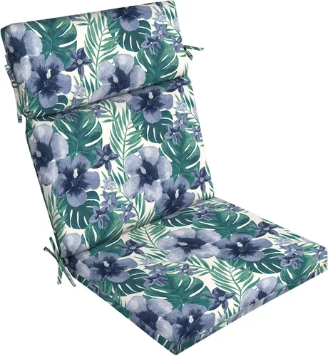 Miniatura 13 de Arden - Cojín para silla de exterior, 21 x 20 pulgadas, resistente a la lluvia, resistente a la decoloración, 20 x 21 pulgadas, Palmira Paisley azul