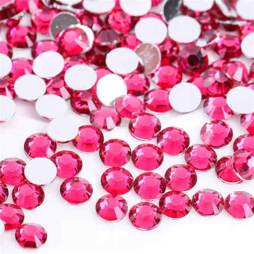 Miniatura 51 de 3000 unidades de diamantes de imitación termoadhesivos SS6 de 2mm con parte posterior plana, gemas de cristal de vidrio transparente redondas