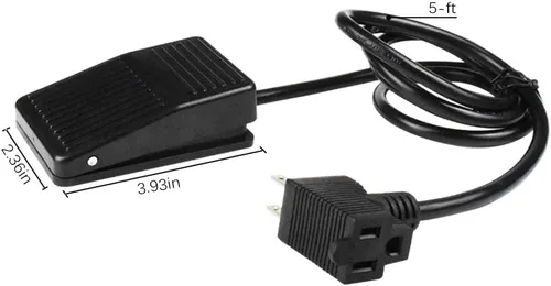 Miniatura 2 de Interruptor de pie, controlador de pedal accionado por pie, interruptor de alimentación, control de máquina de carpintería, cable de 5 pies