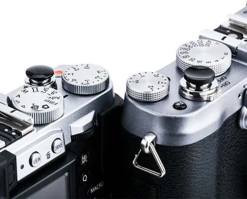 Miniatura 5 de JJC Paquete de 2 botones de liberación suave para cámara Fuji Fujifilm X-E5 X-M5 X-T50 X-T30 III II X-T20 X-T10 X Half X-T4 X-T3 X-T2 X-PRO3 X100VI