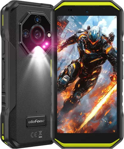 Ulefone Armor X32 - Teléfono resistente desbloqueado, 12 GB + 128 GB MTK Helio G91, visión nocturna de 48 MP/20 MP, 5500 mAh, pantalla Corning Verde