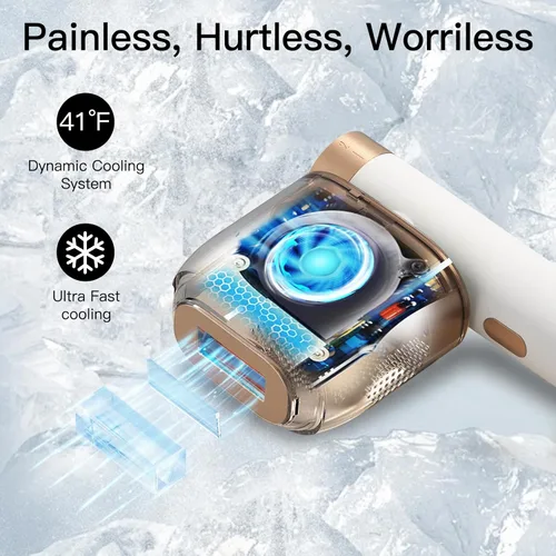 Miniatura 2 de Depilación Láser, BoSidin Depilación IPL con Enfriamiento de Hielo Sin Dolor, Rejuvenecimiento Facial SR 2 en 1, 6+1 Modos, 6 Niveles de Depilación
