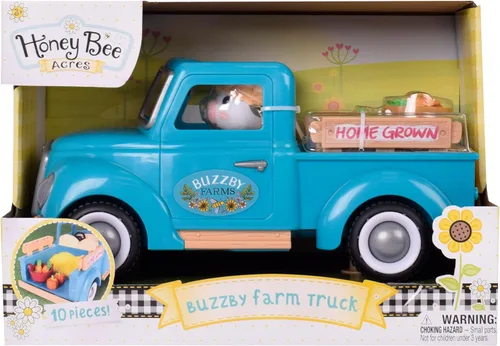 Miniatura 6 de Honey Bee Acres Buzzby Camión de Granja Vehículo con Figura de Muñeca en Miniatura, 10 Piezas, Edades 3+