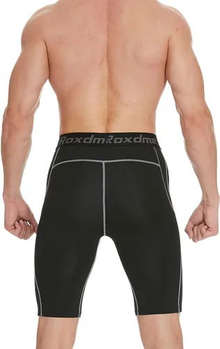 Miniatura 3 de Paquete de 5 o 1 pantalones cortos de compresión para hombre, pantalones cortos deportivos de elastano, para entrenamiento, correr, ropa