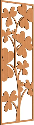 Miniatura 81 de 9 3/8 pulgadas de ancho x 24 3/8 pulgadas de alto x 1/4 pulgadas de alto, Bradford Paneles de pared decorativos de madera de calado, roble rojo rojo