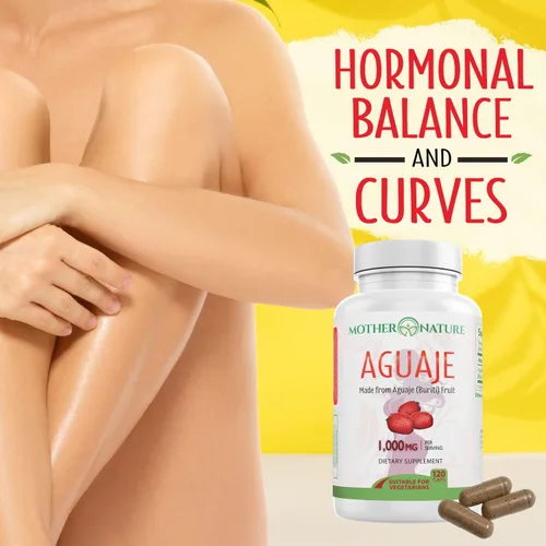 Miniatura 2 de Suplemento de fruta Aguaje, 0.017 oz x 100 cápsulas veganas, la fruta mágica para las mujeres, realza las curvas, equilibrante hormonal, cosecha