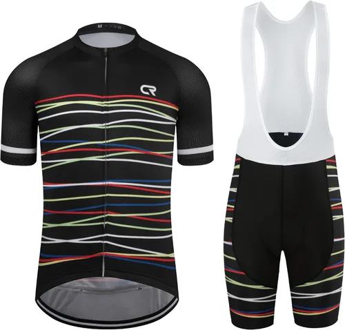 Miniatura 13 de Coconut Ropamo CR - Conjunto de camiseta de ciclismo para hombre, con cremallera y bolsillo con pantalones cortos con acolchado 4D